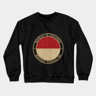 Vintage Republic of Indonesia Asia Asian Flag Crewneck Sweatshirt